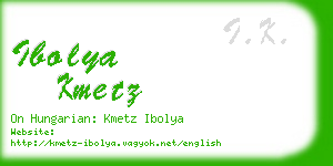 ibolya kmetz business card